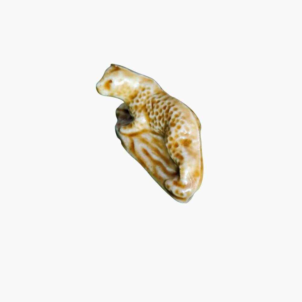 Wade Whimsies England Leopard Miniature Porcelain Figurine Vintage Cheetah Tan - Picture 4 of 7